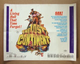 Lost Continent Hildegard Knef Suzanna Leigh 1968 22x28 Hammer Horror Poster