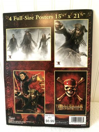 Disney Pirates Of The Caribbean At World’s End 4 Poster Book Jack Sparrow