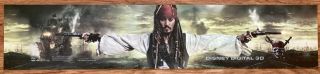 Pirates Of The Caribbean 4 - Double - Sided - Movie Theater Poster Mylar 5x25