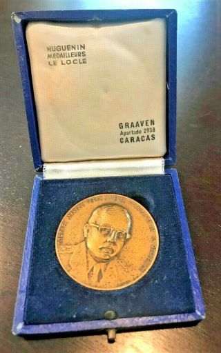 Venezuela Marcos Perez Jimenez Medal 1953 - 1958 By Huguenin