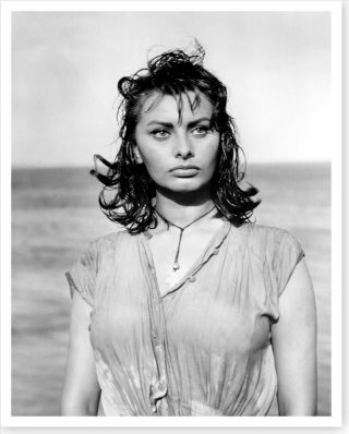 Movie Star Actress Sophia Loren Boy On A Dolphin Silver Halide Photo