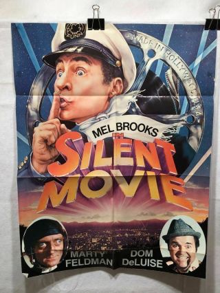 1976 " Silent Movie " 1 Sheet Movie Poster Mel Brooks