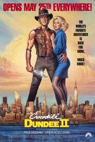 Crocodile Dundee Ii (1988) Movie Poster - - Ss - Near - - Rolled