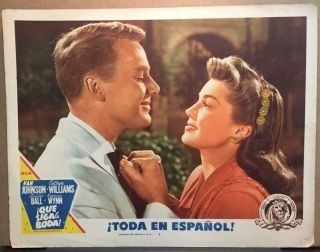 Great Close Up Of Pretty Esther Williams Van Johnson Easy To Wed Lobby Card 3260