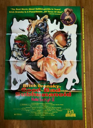 1994 Troma Theatrical 1 Sheet Movie Poster Class Of Nuke 