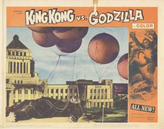 " King Kong Vs Godzilla " - Lobby Card - Horror - 5 - Kong - Balloons - Monster