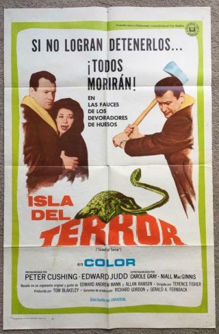 Peter Cushing Edward Judd Carole Gray Island Of Terror 1966 Movie Poster 2258