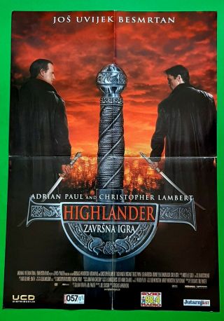 Highlander 3 - The Final Dimension - Adrian Paul - Croatian Movie Poster 1994