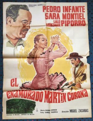 Pedro Infante Sara Montiel Lalo El Enamorado Martin Corona Mex Movie Poster 136