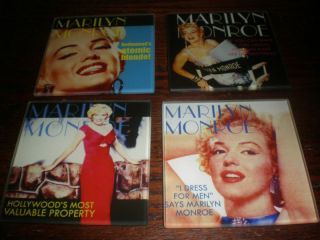 Marilyn Monroe Set Of 4 Glass Coasters