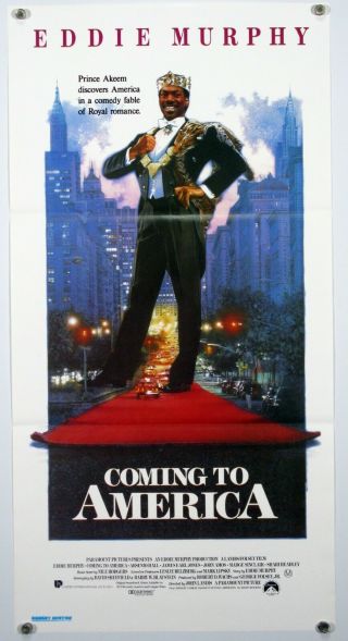 Coming To America Eddie Murphy John Landis Comedy Classic Aus Daybill 1988