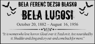 Bela Lugosi Horror Custom Laser Engraved 2 X 4 Plaque
