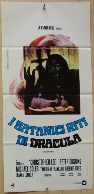 The Satanic Rites Of Dracula - Horror - Hammer - Ch.  Lee - It Locandina (13x28 Inch)