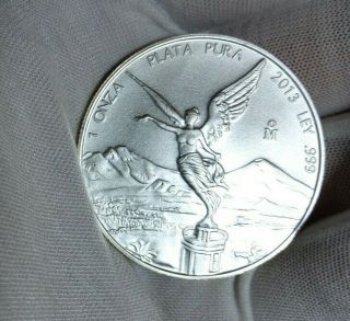 2013 Mexico Fine 1 Oz.  999 Silver Bu Libertad,  From Tube Not Loose,  Week