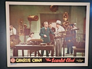 Charlie Chan Lobby Card " The Scarlet Clue " 1945