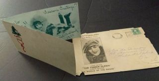 Ruth Roland 1923 Silent Movie Star Fan Christmas Card With Envelope