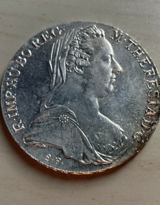 1780 Silver Coin Maria Theresa Thaler M·theresia·d·g· R·imp·hu·bo·reg· S·f·