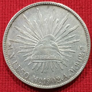 Vicuscoin - Mexico - Silver - Un Peso - Year 1902 Mexico