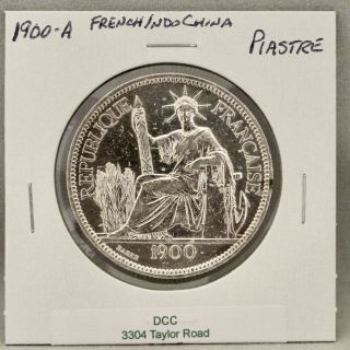 1900 - A Piastre Silver Coin (french Indo China)