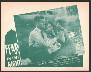 Fear In The Night 4 Lobby Cards (fine -) 1951 Rerelease Movie Poster Art 4364