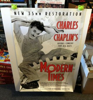 Modern Times Movie Poster One Sheet Charles Chaplin Re - Release
