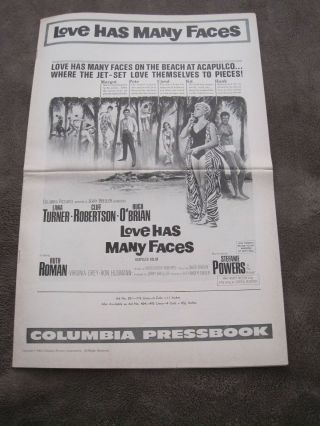 1965 12 Page Pressbook Love Has Many Faces Lana Turner Stefanie Powers H O 