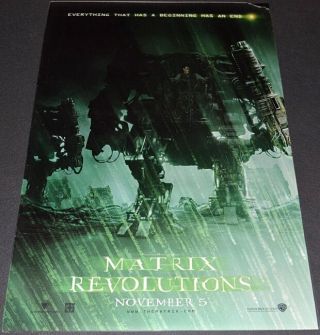 The Matrix Revolutions 2003 Ds 27x40 Movie Poster Keanu Reeves Action