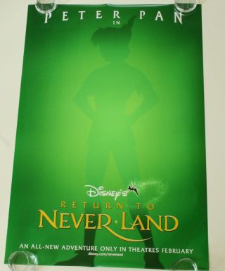 Disney Peter Pan Ds Movie Poster One Sheet Authentic