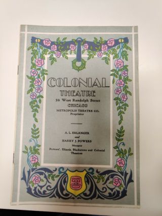 Colonial Theater (chicago) Program - George White 