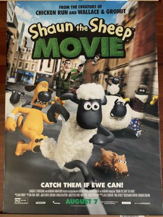 Shaun The Sheep 27x40 D/s Theatrical Movie Poster Double/ 2 - Sided