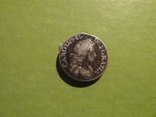 1683 Carolvs Ii (charles Ii) British Silver Coin