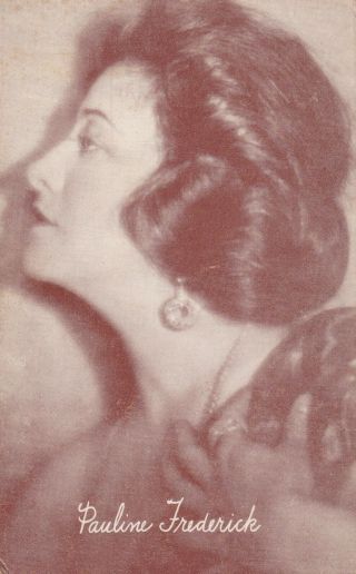 Pauline Frederick - Silent Movie Actress 1920s Arcade/exhibit Postcard