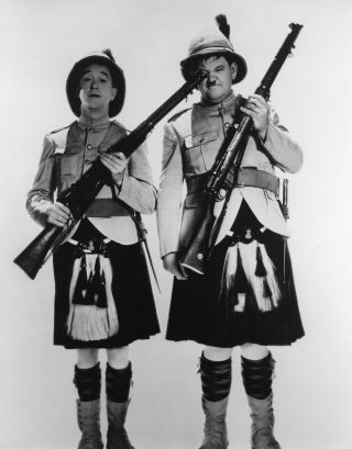 Stan Laurel & Oliver Hardy 8x10 Bonnie Scotland Photo