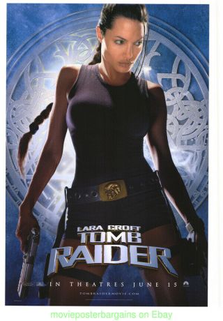 Tombraider Movie Poster 27x40 Angelina Jolie,  Underworld Evolution & Elektra Bns