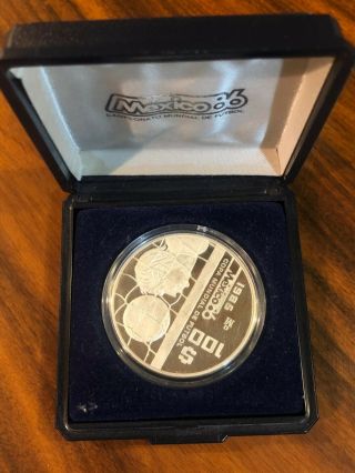 1985 Mexico 86 Sterling Silver Proof $100 One Hundred Pesos 1oz Asw