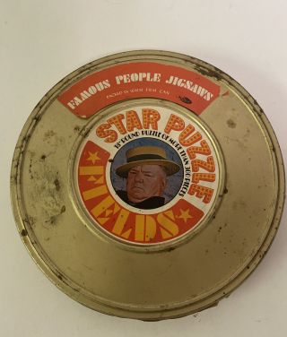 W.  C.  Fields Famous People Jigsaw Puzzle Packed In 16mm Film Can 18 Round Puzzle