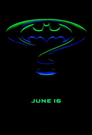 Batman Forever Movie Poster 1 Sided Advance Rolled 27x40 Val Kilmer