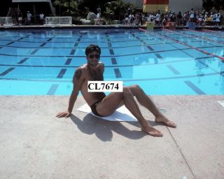 Lorenzo Lamas In A Speedo At A Swimming Pool In Malibu Beefcake Photo