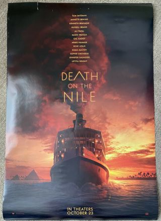 Death On The Nile Movie Poster 27x40 Ds 2 - Sided Armie Hammer Gal Gadot Advance
