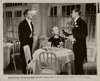 Joan Bennett,  Ronald Colman,  Colin Clive Orig 1935 Scene Still Monte Carlo