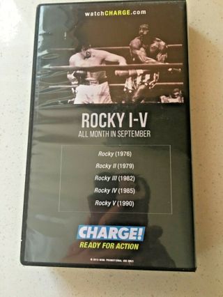 Rocky II Balboa VS Apollo Creed CHARGE Movie Promo VHS Tape Case Empty Item 2