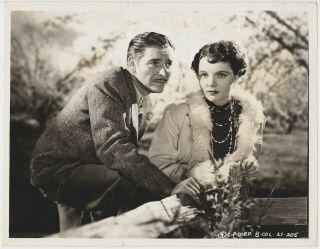 Ronald Colman,  Jane Wyatt 1937 8x10 Still Photo With Date Stamp Lost Horizon
