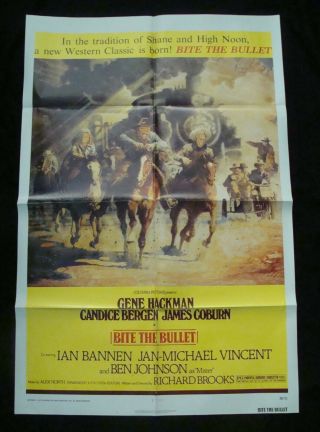 Bite The Bullet Movie Poster Gene Hackman Candice Bergen 1975 One Sheet