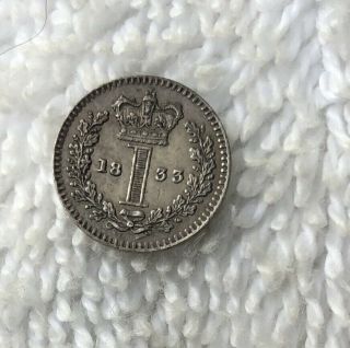 1833 Great Britain Silver Penny Maundy King William Iv United Kingdom English