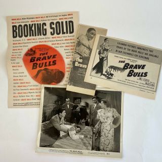 Vintage Movie Photo Still The Brave Bulls Trade Ad 1951 Mel Ferrer Anthony Quinn