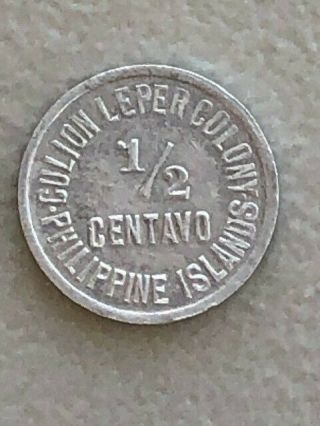 1913 1/2 Centavo Culion Leper Colony - Us Philippines - Au