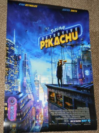 Pokemon Detective Pikachu " B " 27x40 D/s Movie Poster