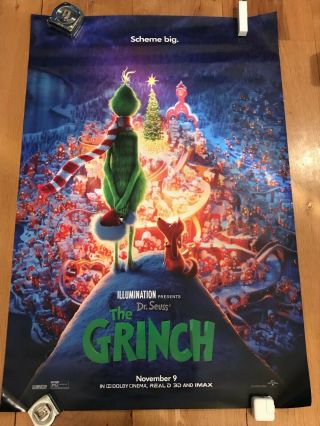The Grinch - Theatrical Movie Poster - 27x40 Double Sided Final 2018