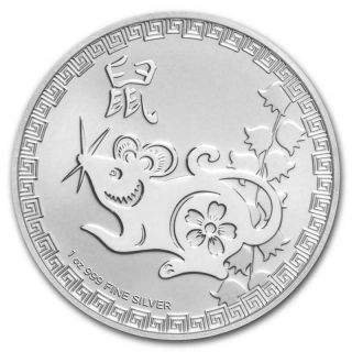2020 1 Oz Niue Silver $2 Lunar Year Of The Rat Bu