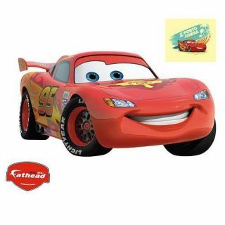 Disney Pixar Cars Fathead Lightning Mcqueen 26 " X 17.  5 " Wall Graphics,